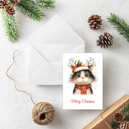 Christmas Cat - Pack of 20 Personalised