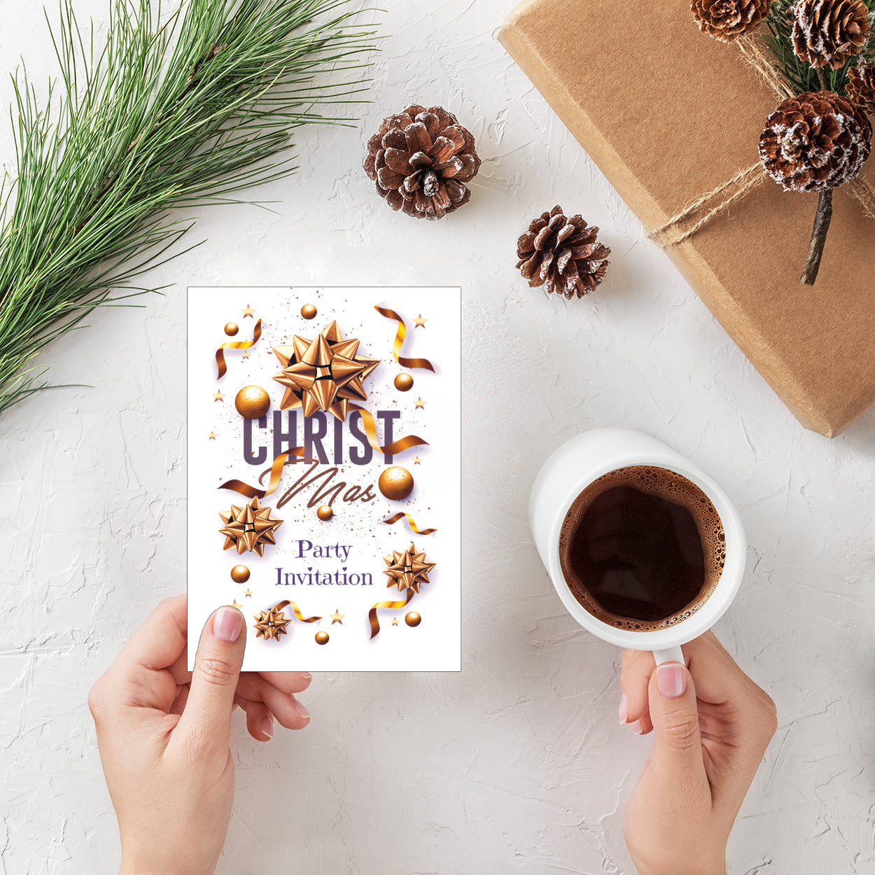 Christmas Party Invitations - Pack of 20 Personalised