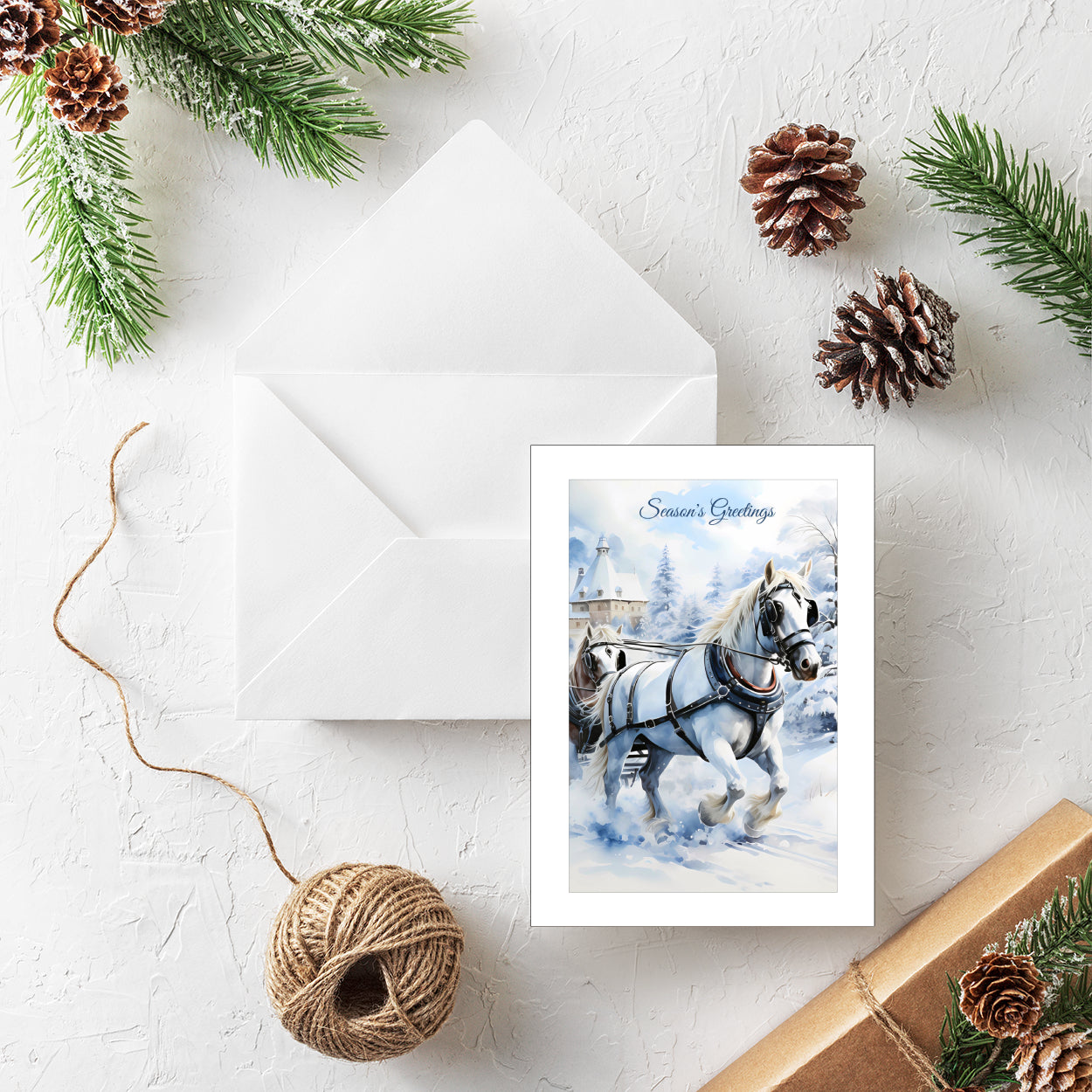 Snow Horse - Pack of 20 Personalised