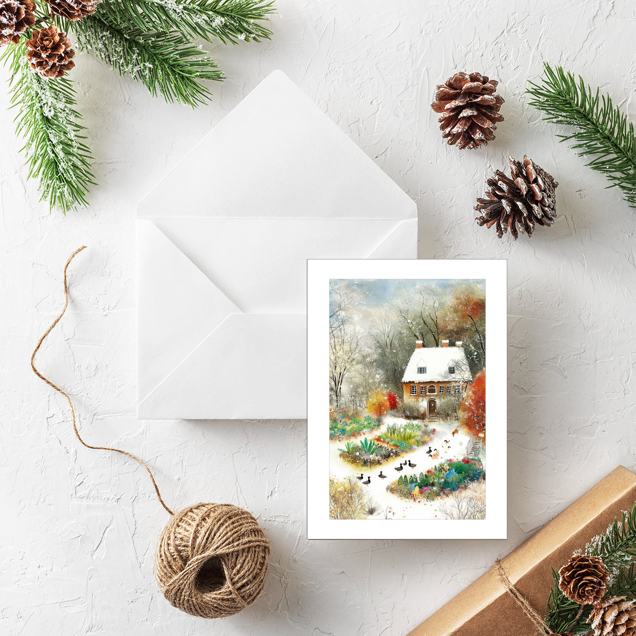 Cottage Snow Garden - Pack of 20 Personalised