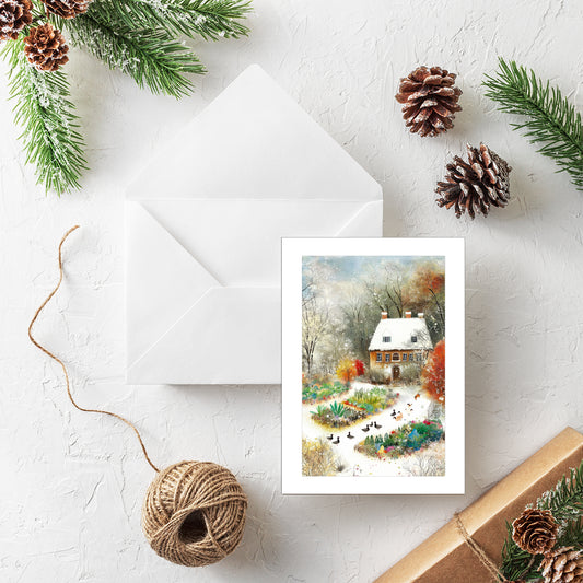 Cottage Snow Garden - Pack of 20 Personalised