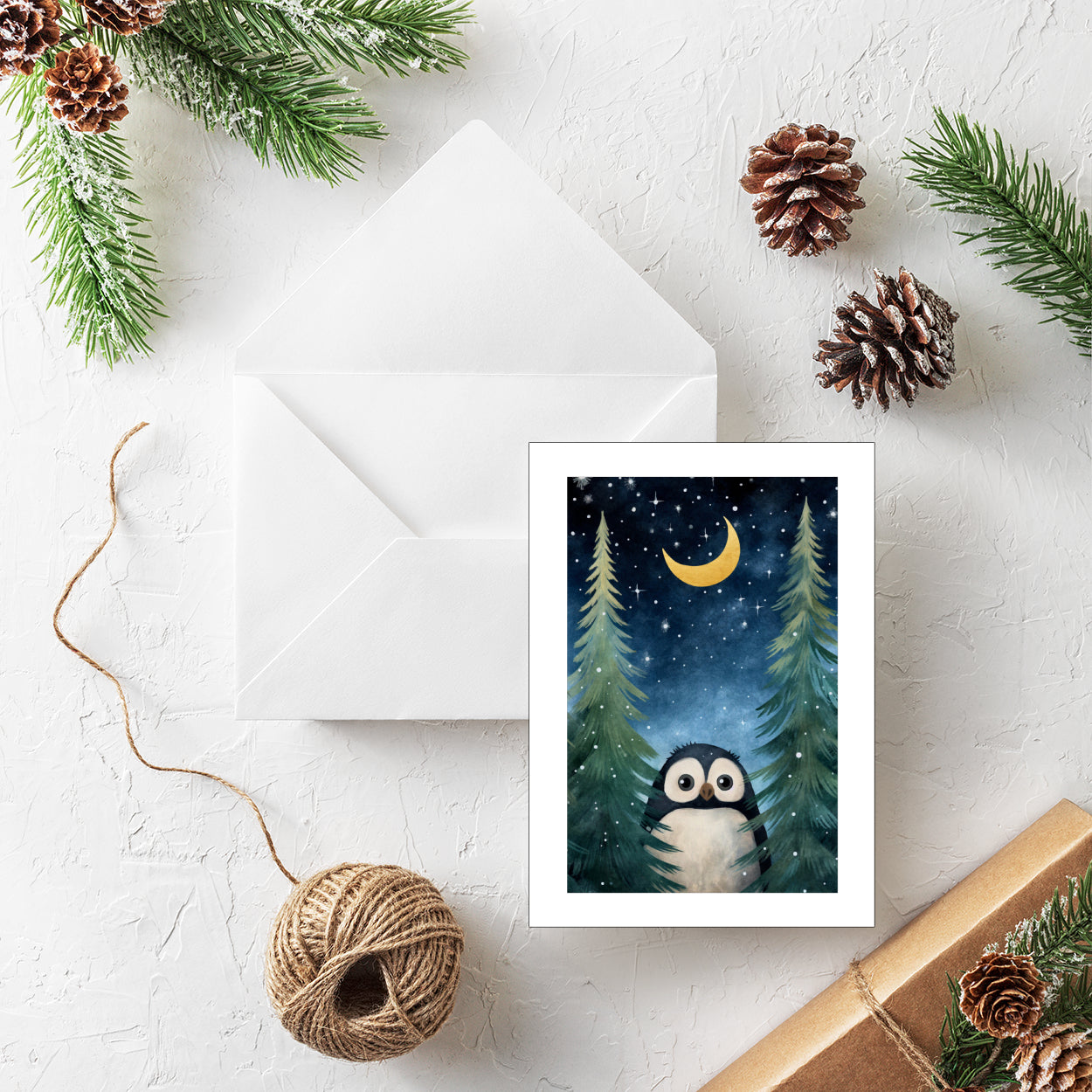 Penguin Moon - Pack of 20 Personalised