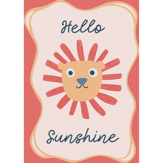 Lion Sunshine Hello Print