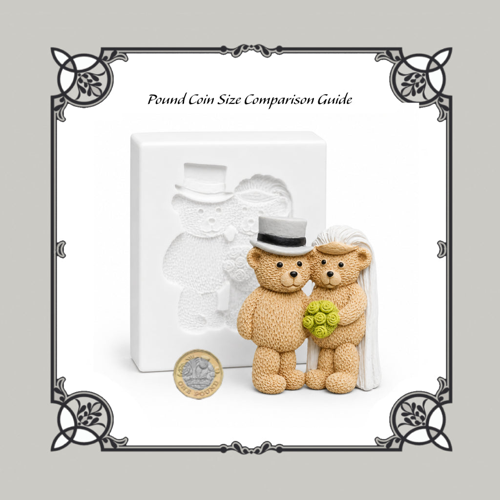 Bride And Groom Bears Silicone Mould - Food Safe