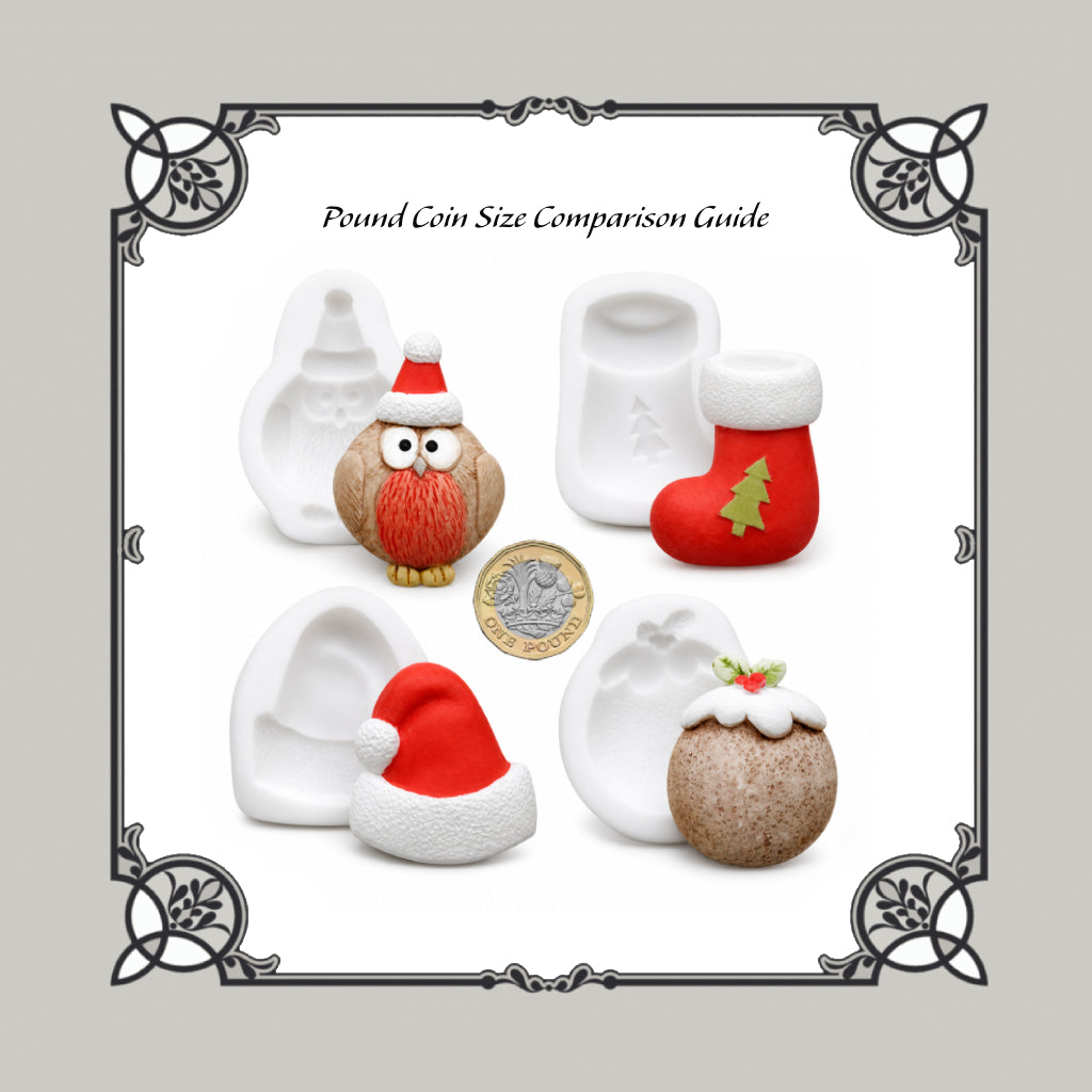 Set Of 4 Xmas Silicone Moulds - Food Safe
