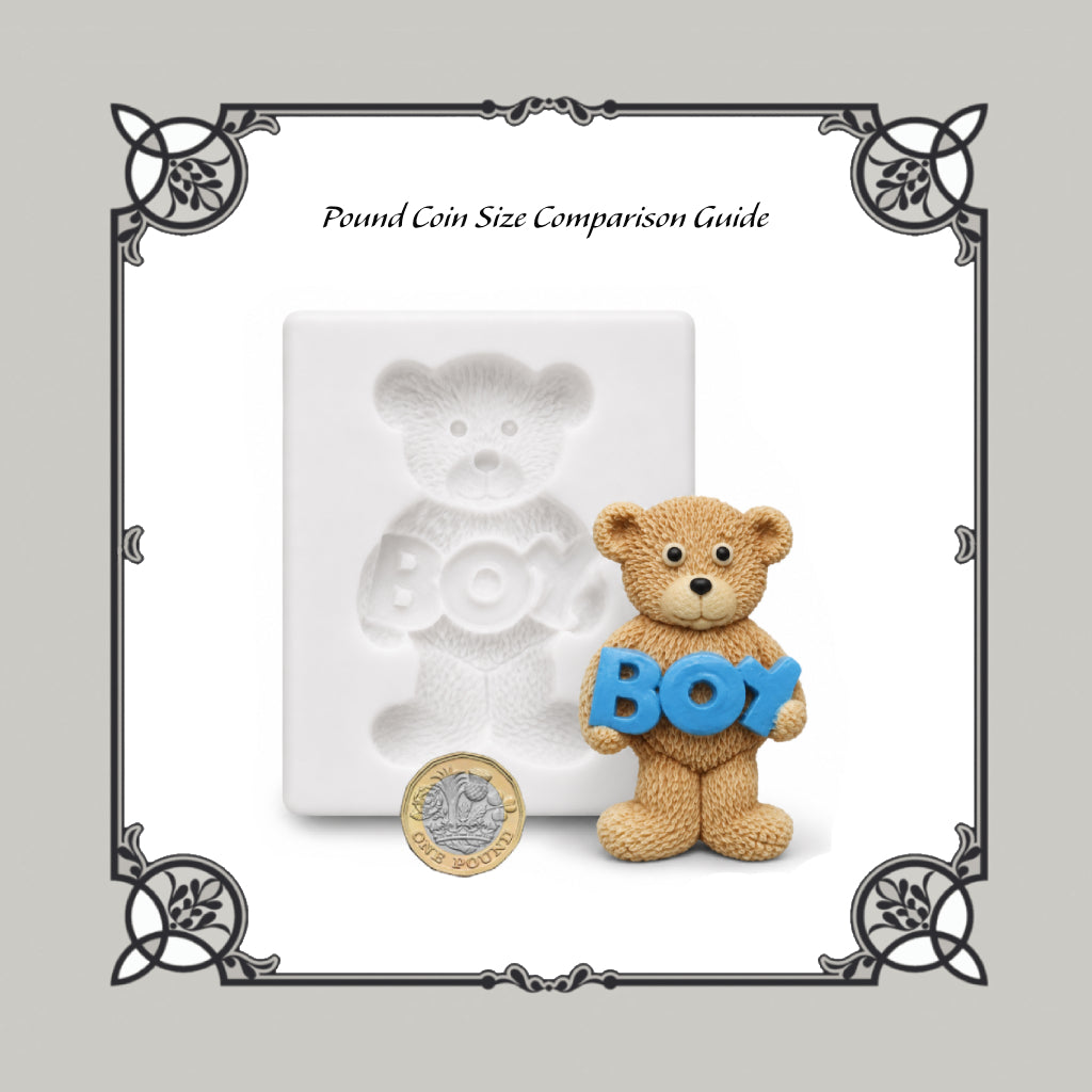 Ted Holding Boy Silicone Mould - Food Safe