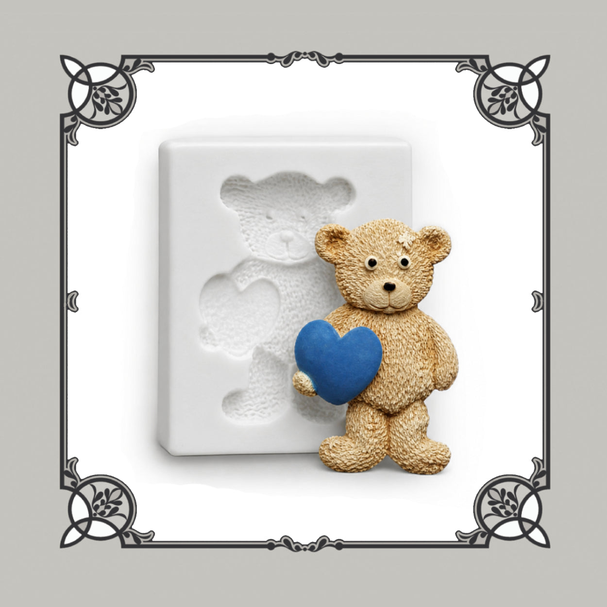 Ted Holding Heart Silicone Mould - Food Safe