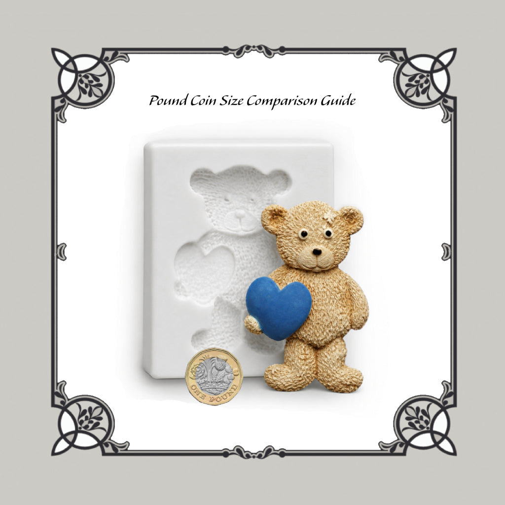 Ted Holding Heart Silicone Mould - Food Safe