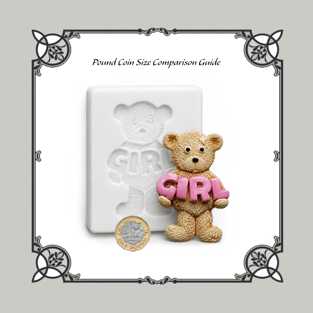 Ted Holding Girl Silicone Mould - Food Safe