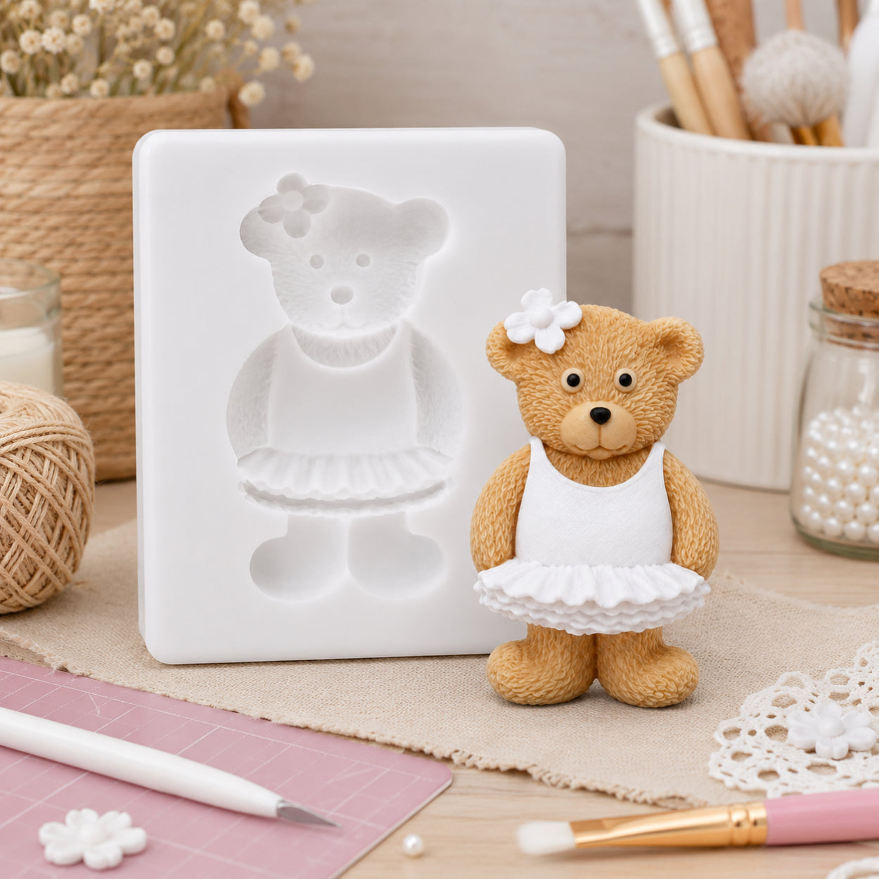Ted Ballet Dancer Silicone Mould - Food Safe