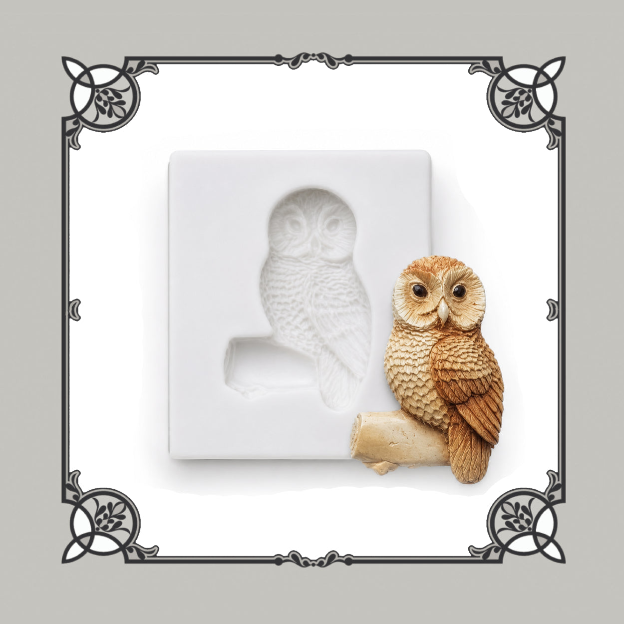 Owl On Branch Silicone Mould - Food Safe