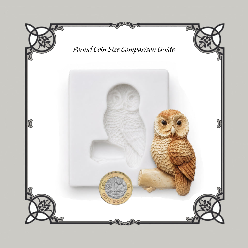 Owl On Branch Silicone Mould - Food Safe