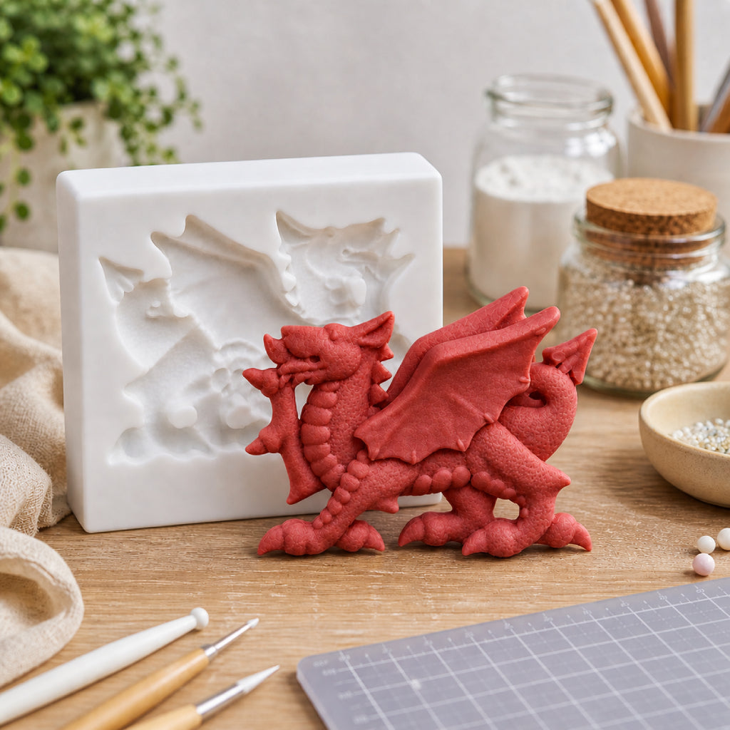 Large Welsh Dragon Silicone Mould - Food Safe