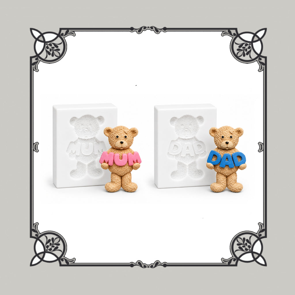 Mum & Dad Bear Silicone Moulds - Food Safe