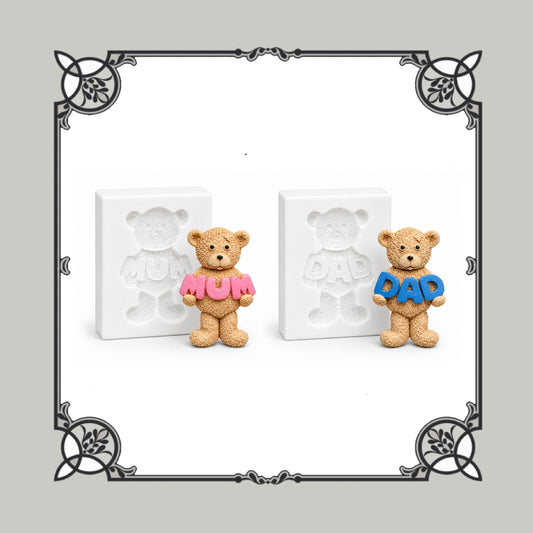 Mum & Dad Bear Silicone Moulds - Food Safe