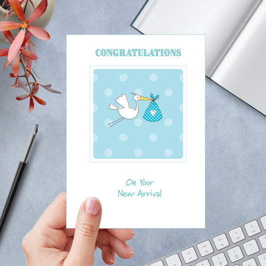 New Blue Greeting Card