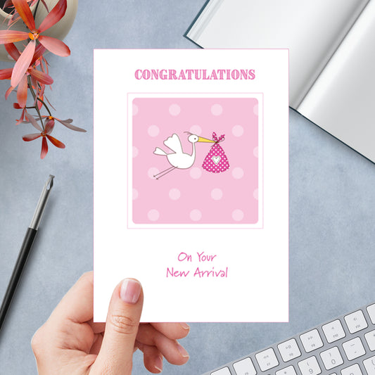 New Pink Greeting Card