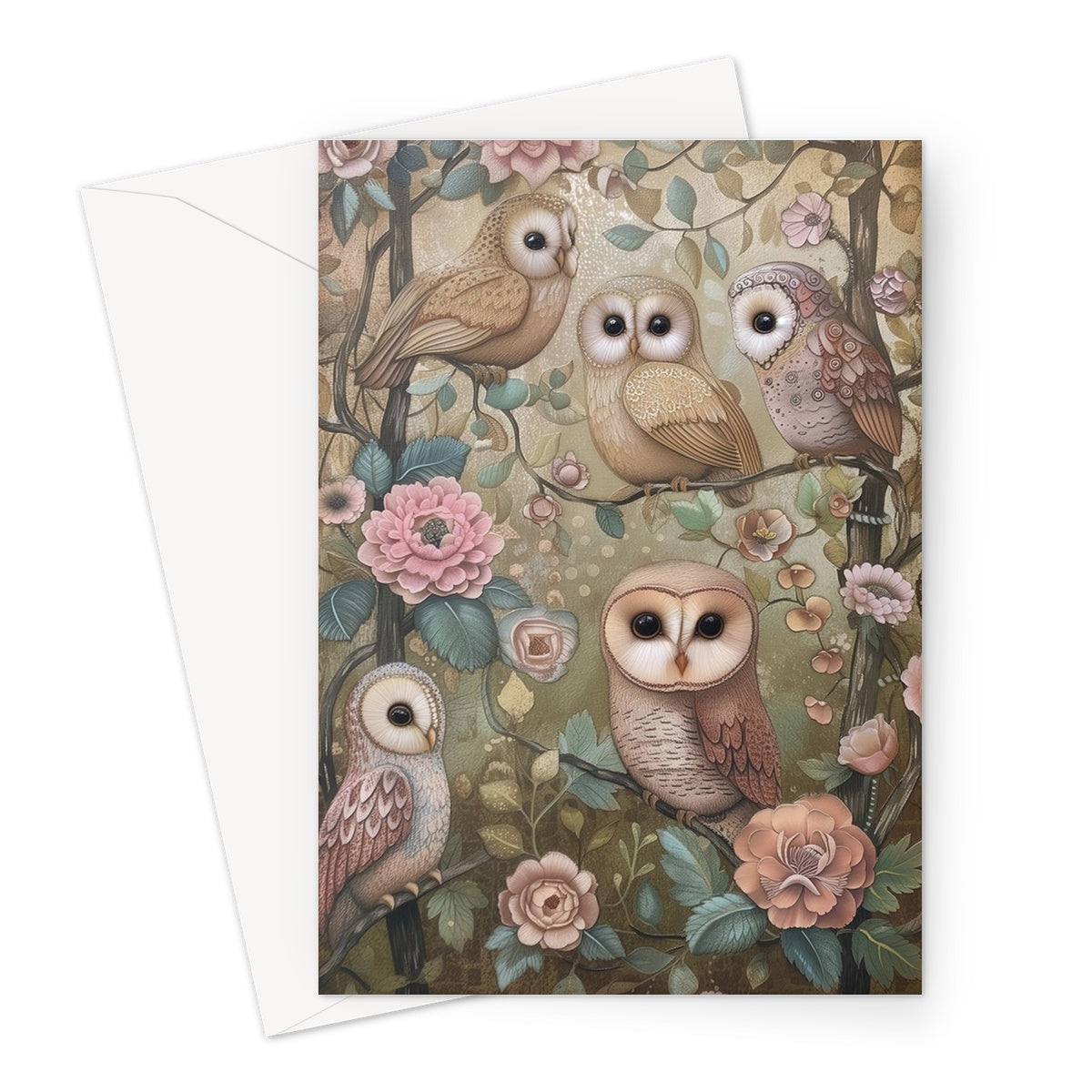 Owl Family Greeting Card