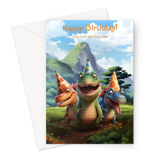 Big Dino Birthday Greeting Card