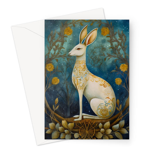 Night Hare Greeting Card