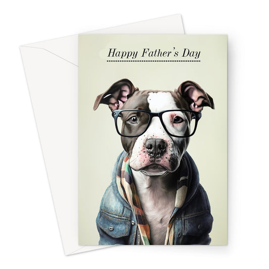 Hipster Dog Father's Day Greeting Card