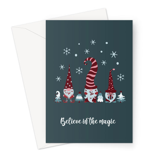 Christmas Gnome Friends Xmas Greeting Card