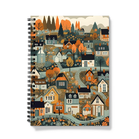 Winter Scandi Village Notebook
