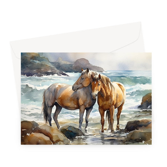 Sea Horses Greeting Card