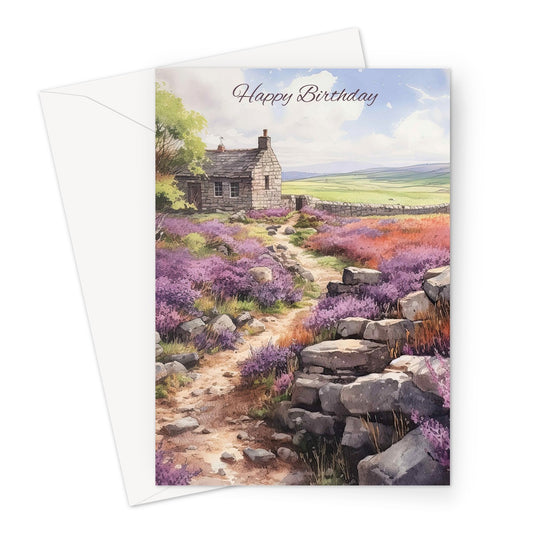 Heather Moorland Birthday Greeting Card