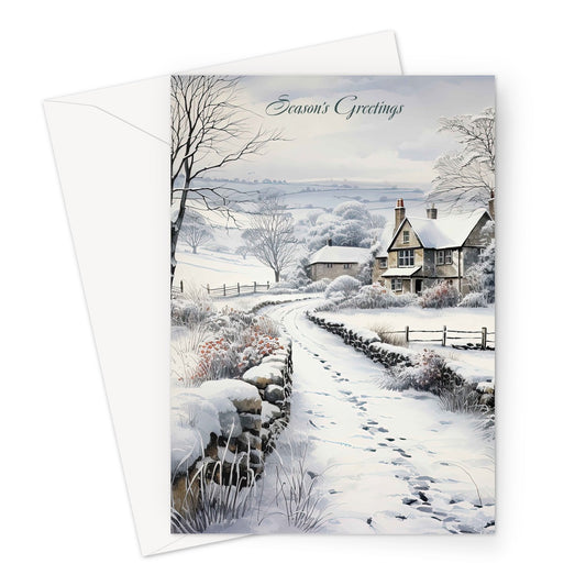 Winter Landscape Xmas Greeting Card
