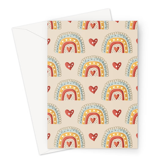 Rainbows And Hearts Greeting Card