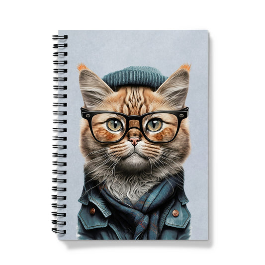 Cool Hipster Cat Notebook