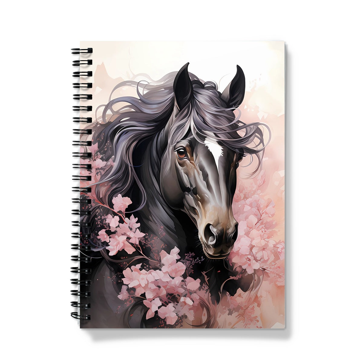 Floral Art Horse Notebook