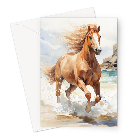 Seaside Horse Greeting Card