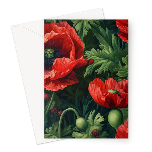 Red Poppies Greeting Card