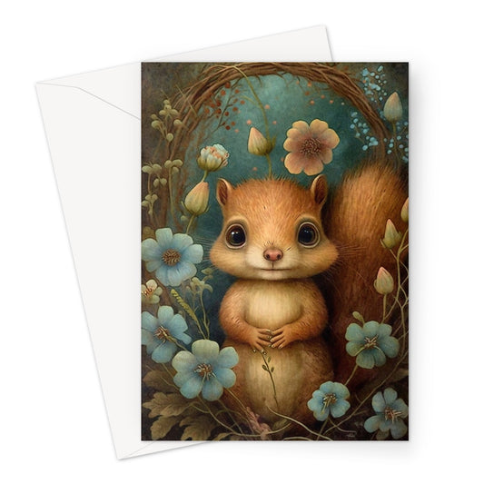Red Squirrel Greeting Card
