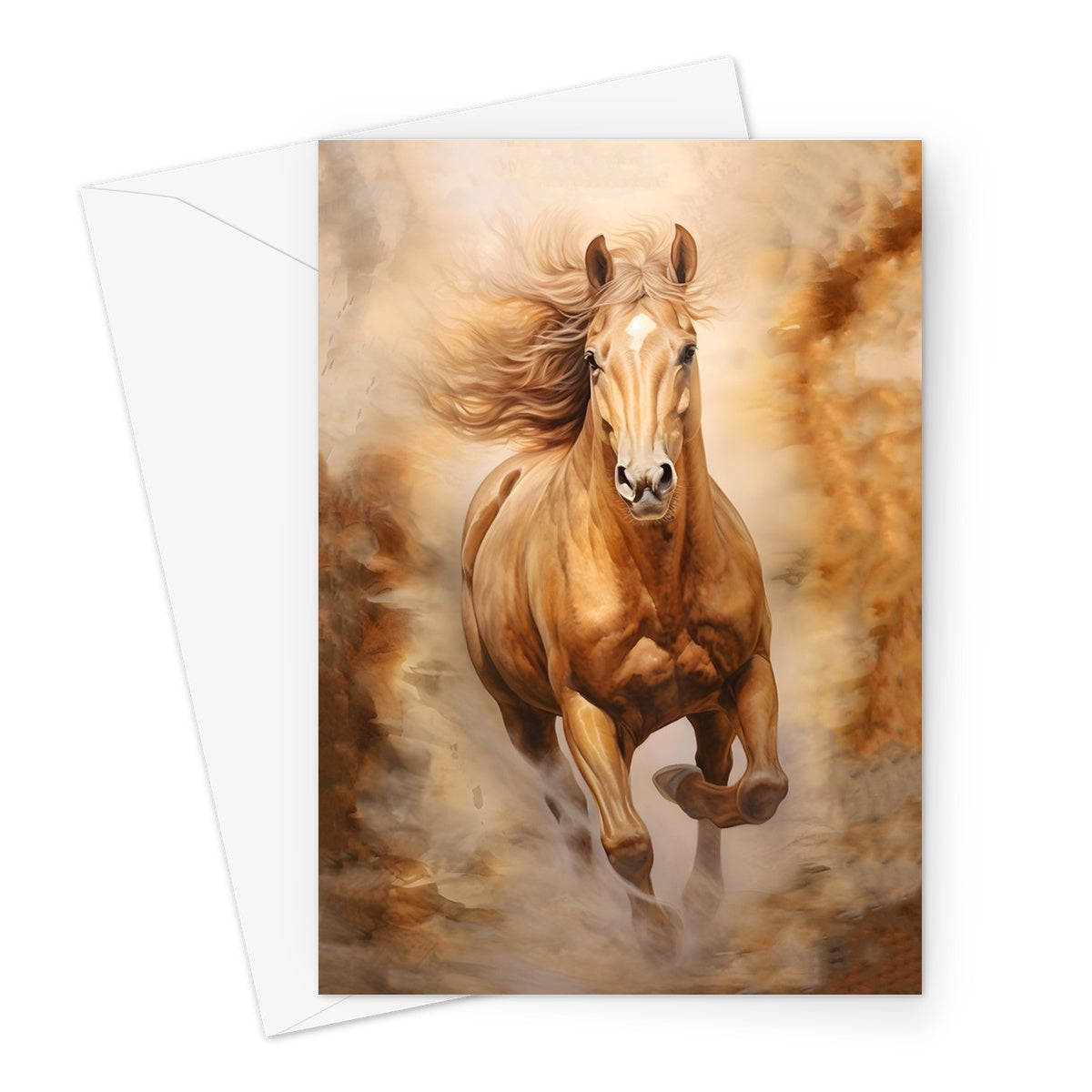The Running Horse Greeting Card