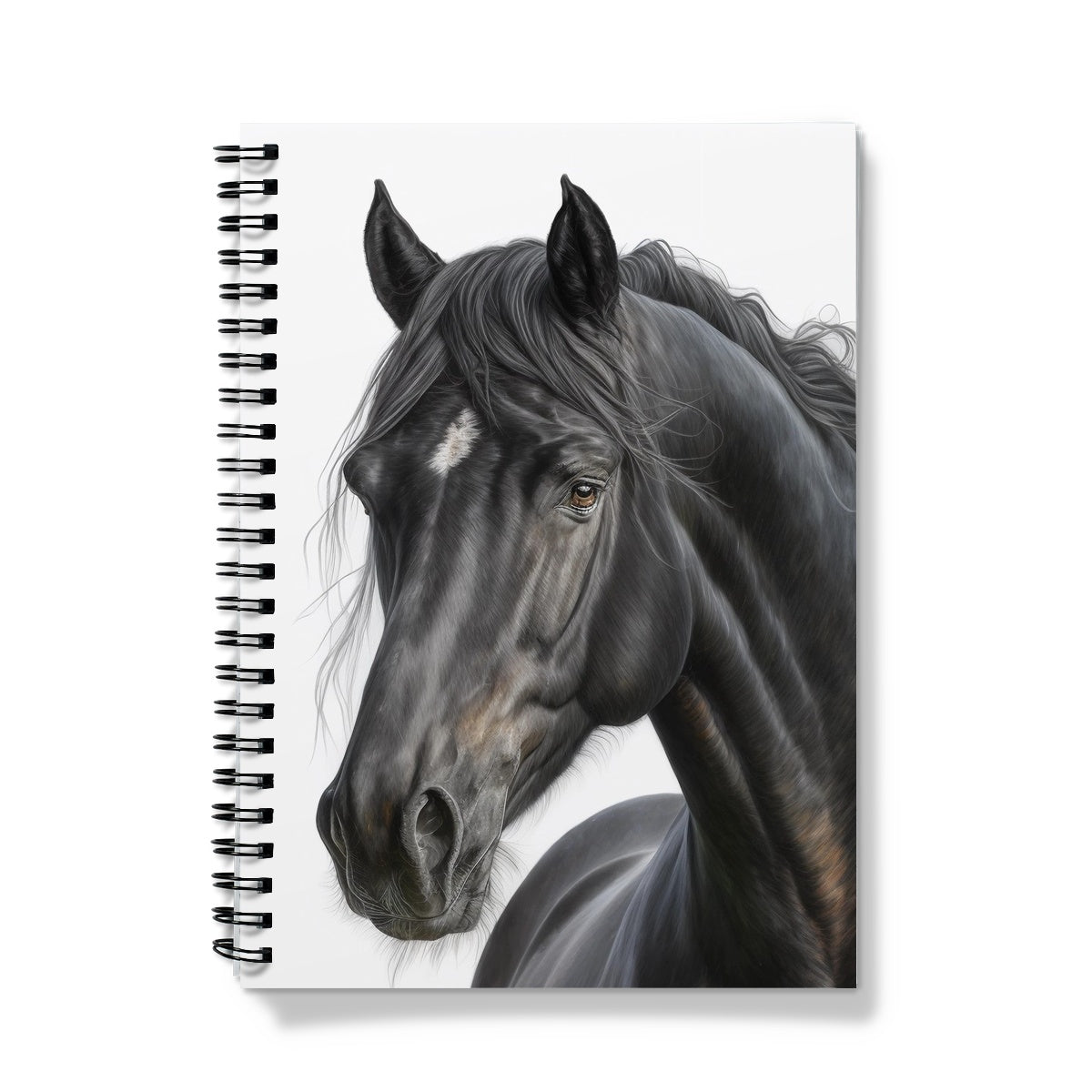 Perfect Black Horse Notebook