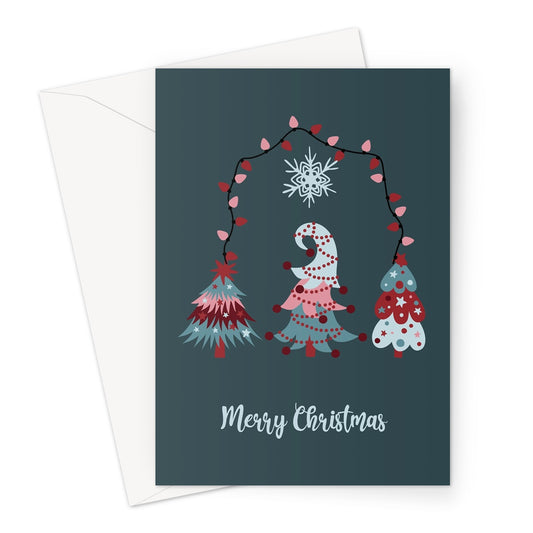 Three Trees Xmas Greeting Card