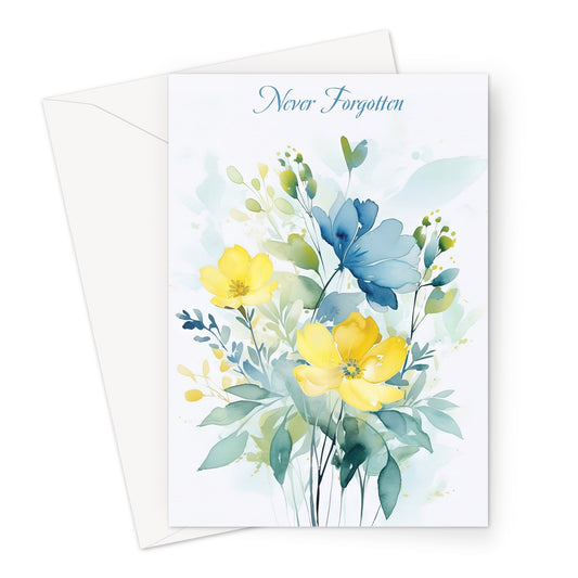 Floral Art Sympathy Greeting Card