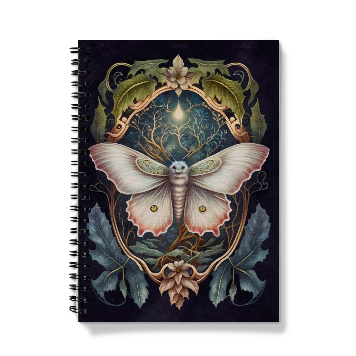Moth Notebook White Moth Notebook – Wild and Arty