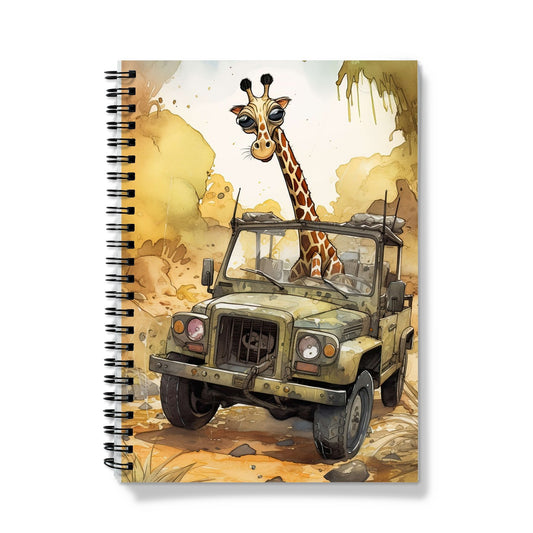 Giraffe On Safari Notebook