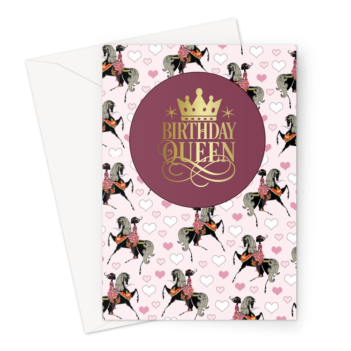Queen Horse Birthday Greeting Card