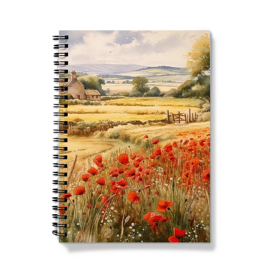 Lanscape With Poppies Notebook