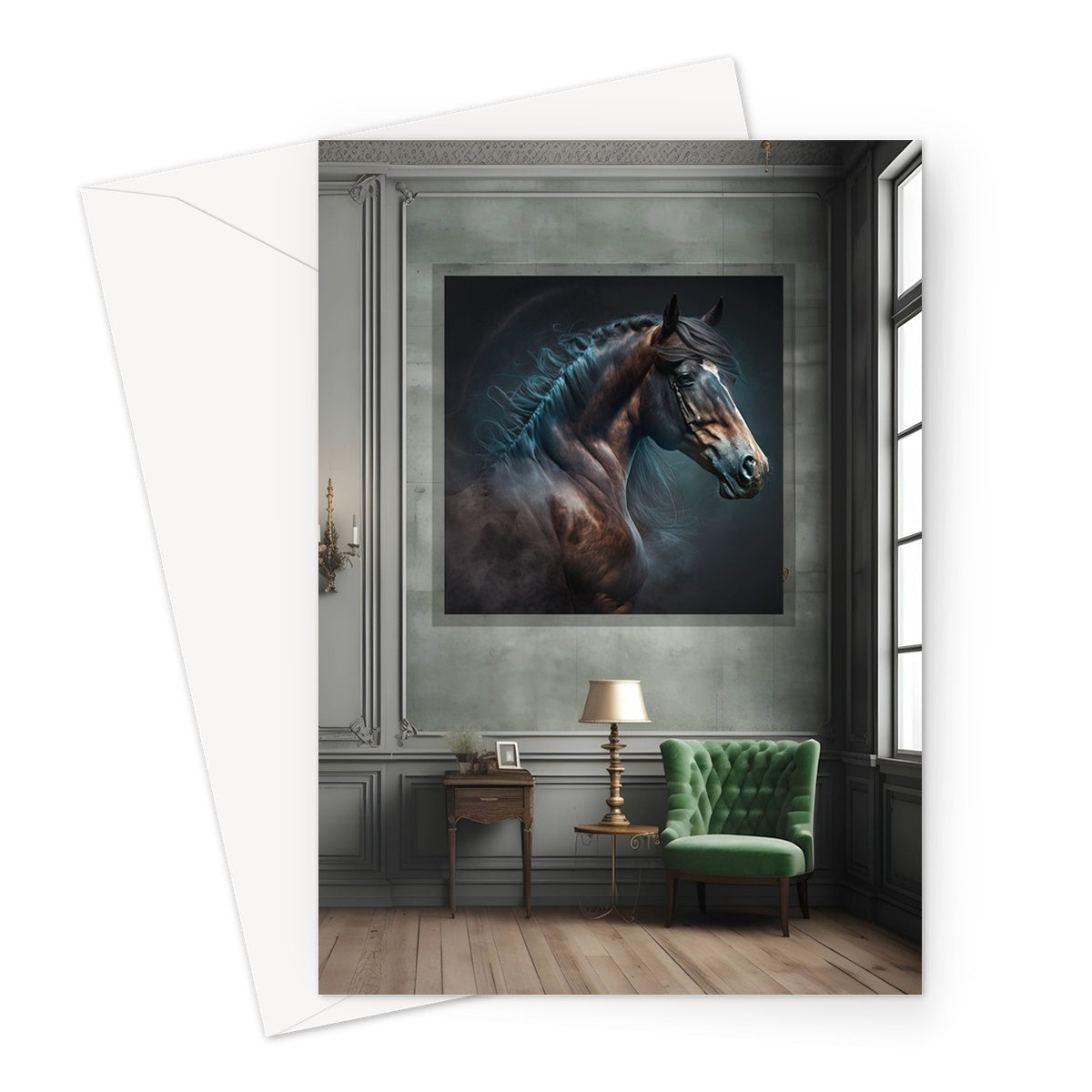 Room With A Horse Greeting Card